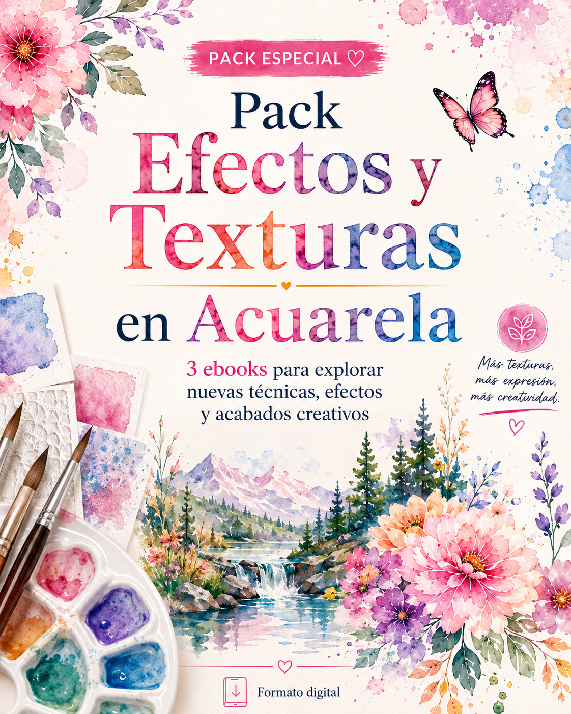 Pack Efectos y Texturas en Acuarela